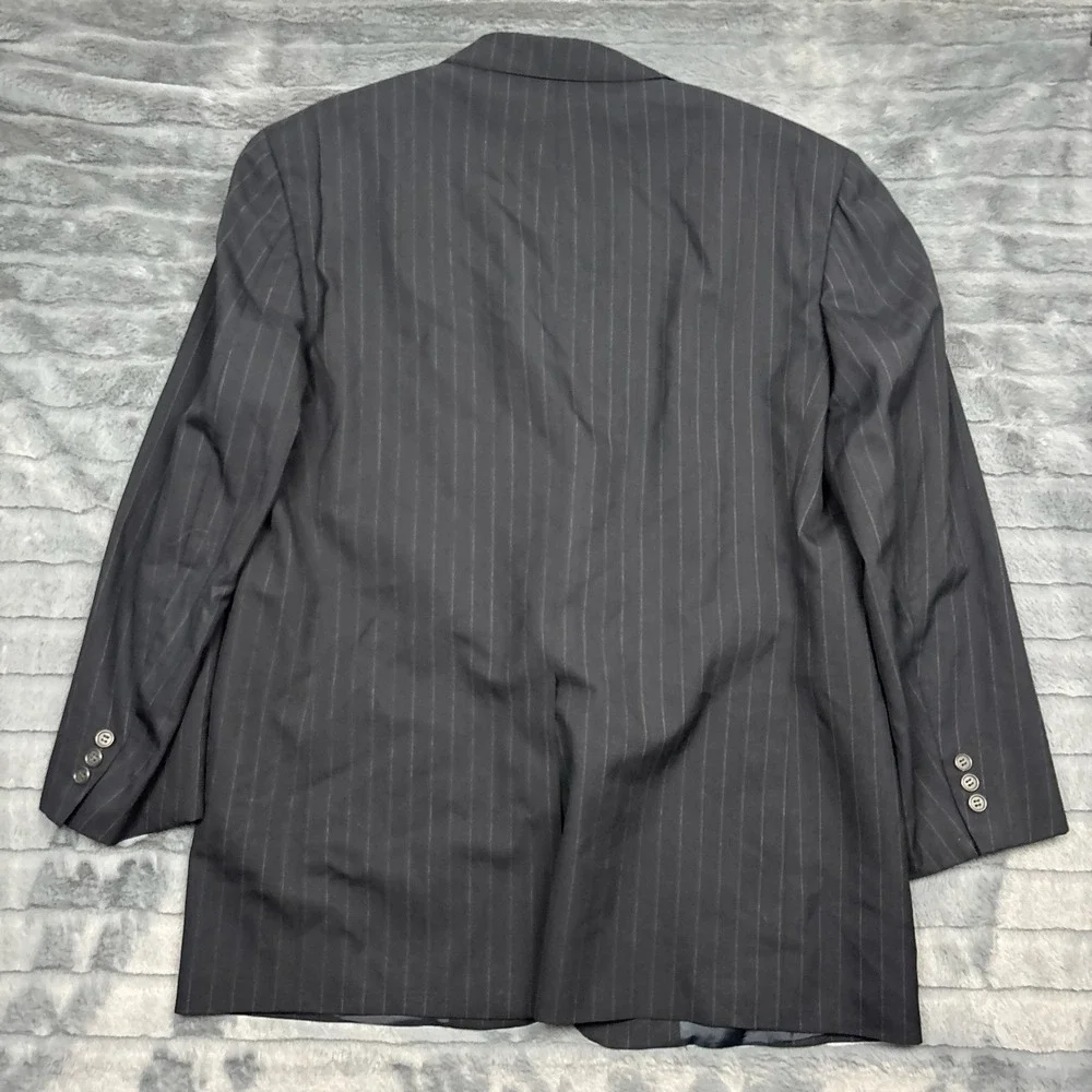Brooks Brothers Makers Brooksease Mens Navy Pinstripe Blazer Suit Jacket USA 44R